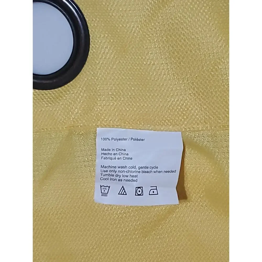 2Pc Yellow Room Darkening Curtains 48